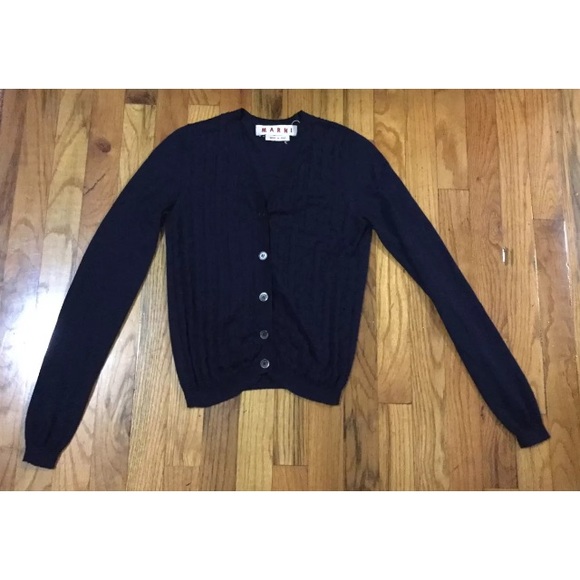 Marni cashmere cardigan sweater 38 button down top - Picture 2 of 8